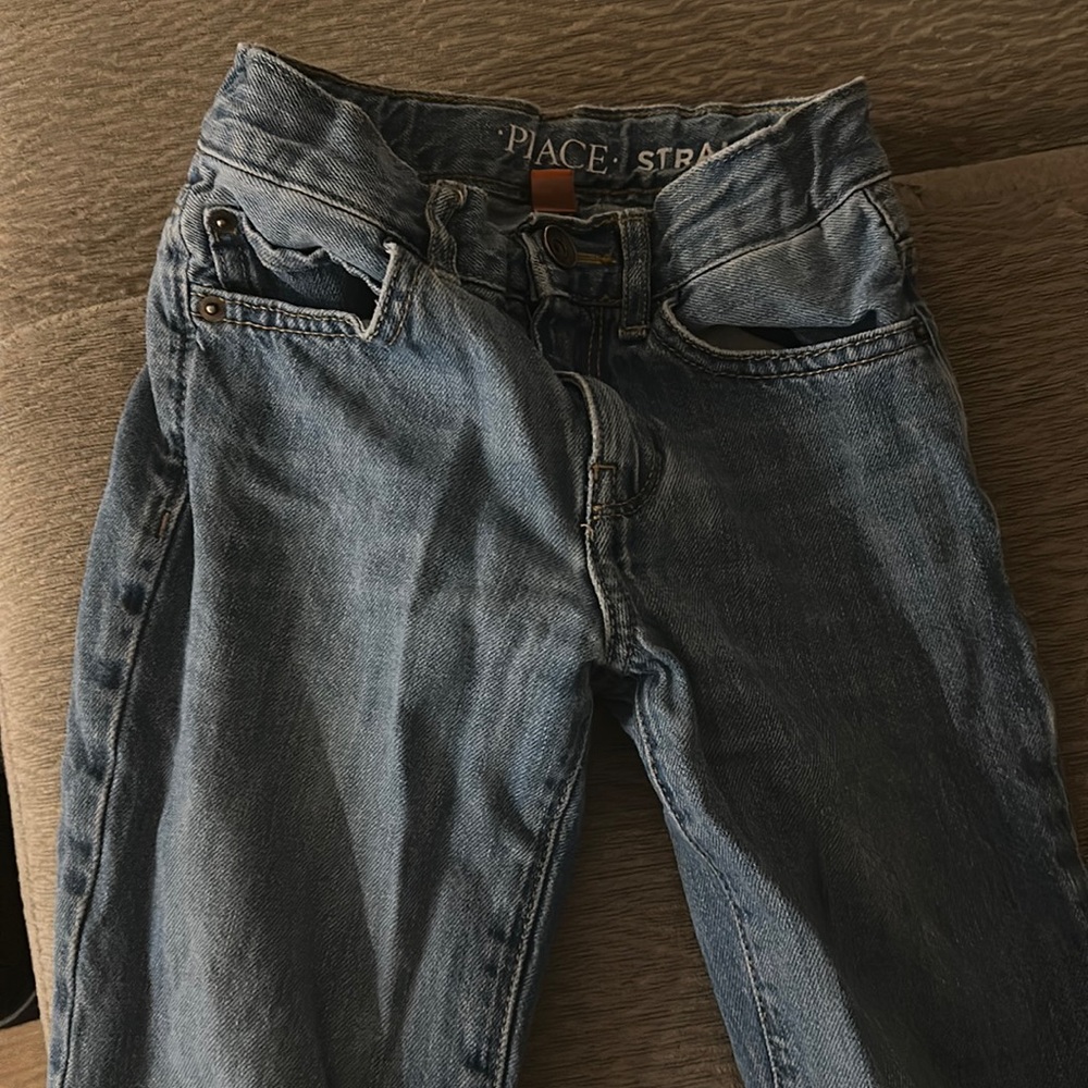 Size 7 boys place straight blue jeans